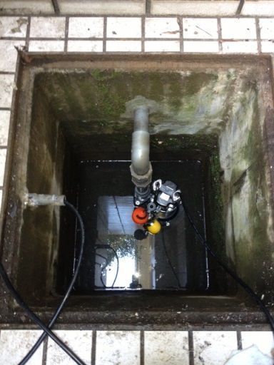 排水水中ポンプ設置