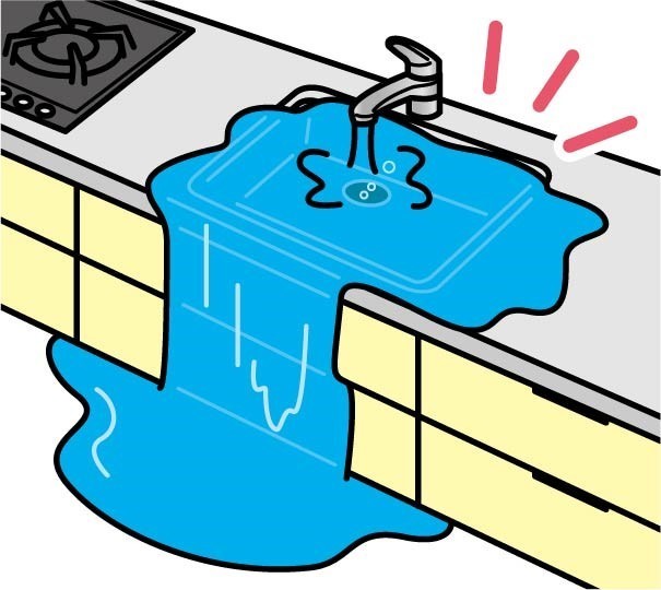 キッチン,台所の排水溝つまり