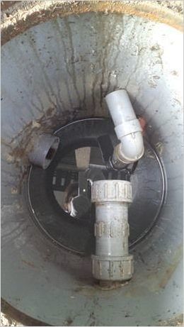故障した排水ポンプ