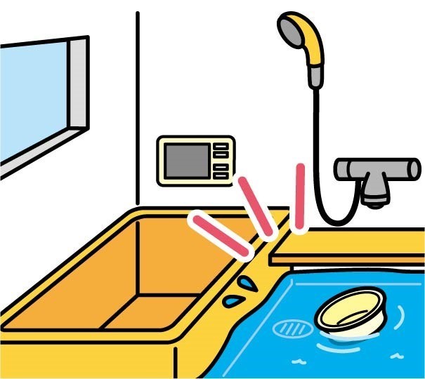 お風呂場の排水口つまり