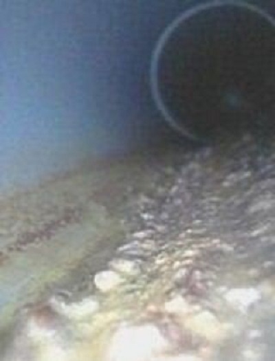 排水管の内部（カメラ画像）