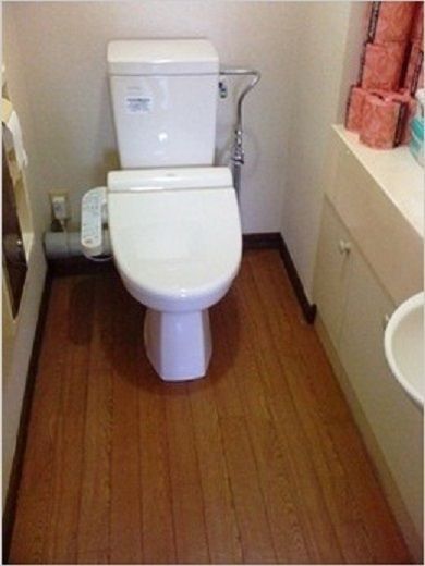 壁排水の新しいトイレ