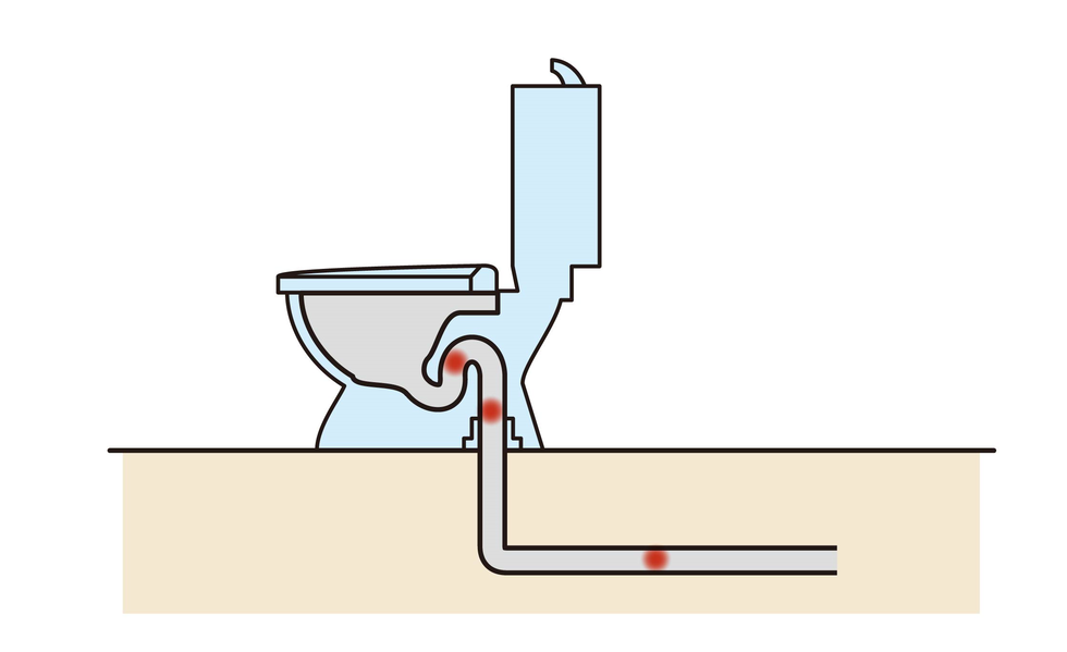 少しずつ流れるトイレつまりの修理事例 上下水道局指定工事店